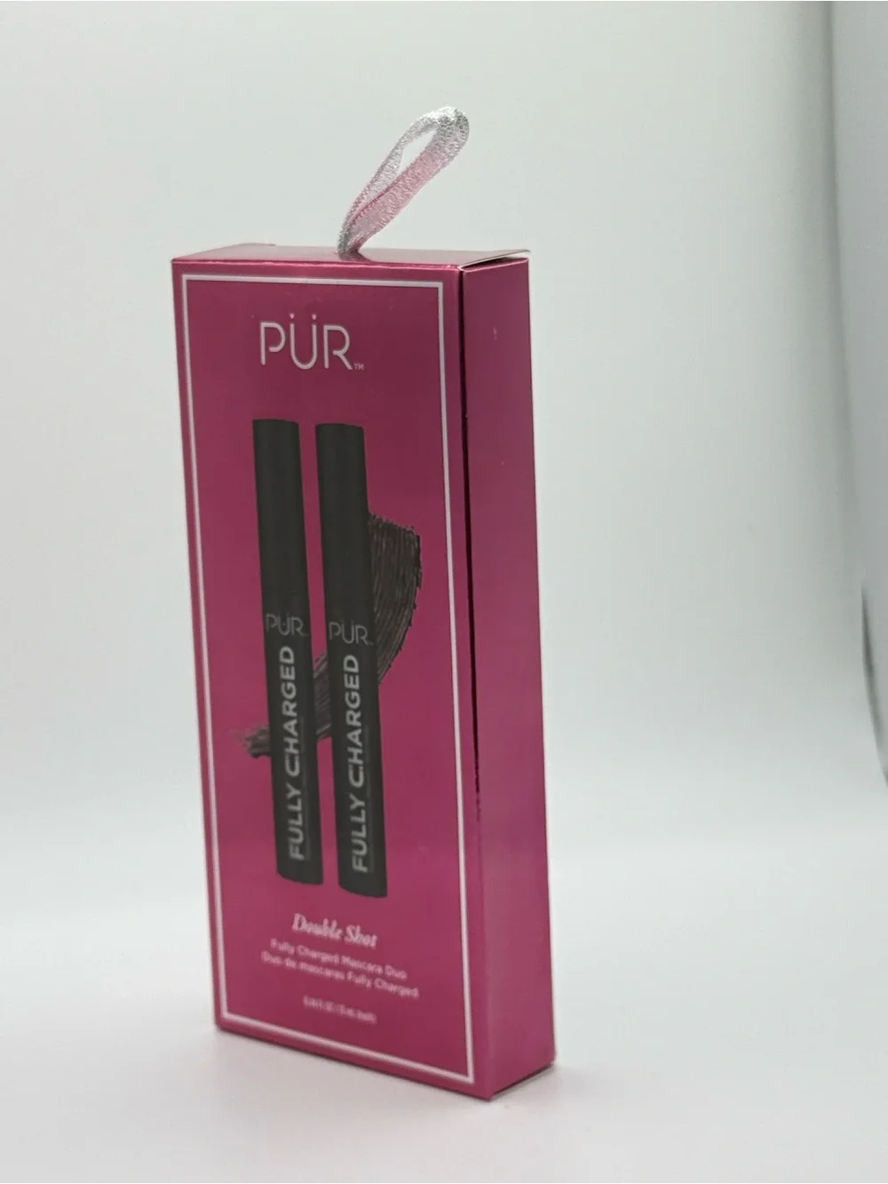 PÜR Fully Charged Mascara Duo Double Shot 2 Full Size Magnetic Mascaras NIB